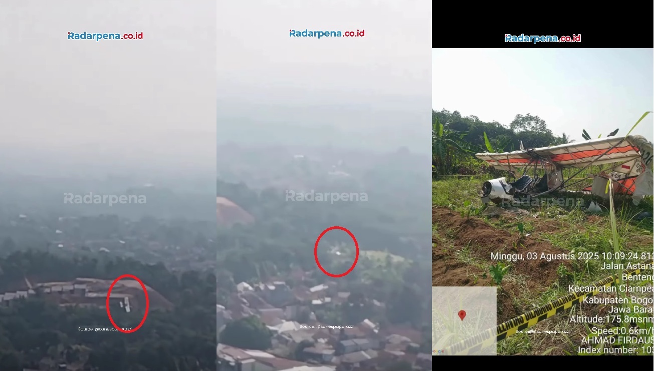Video Detik-Detik Tragedi Jatuhnya Pesawat Latih yang Ditumpangi Marsma TNI Fajar Adriyanto di Bogor