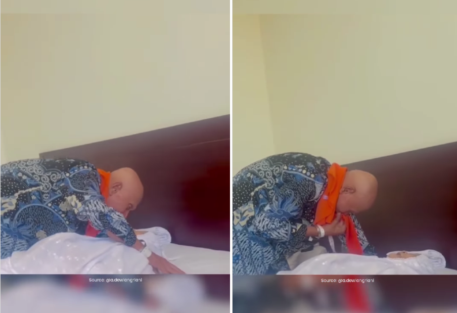 Mengharukan! Momen Suami Jamaah Haji Ridho Melepas Istri yang Wafat di Tanah Suci Viral di TikTok