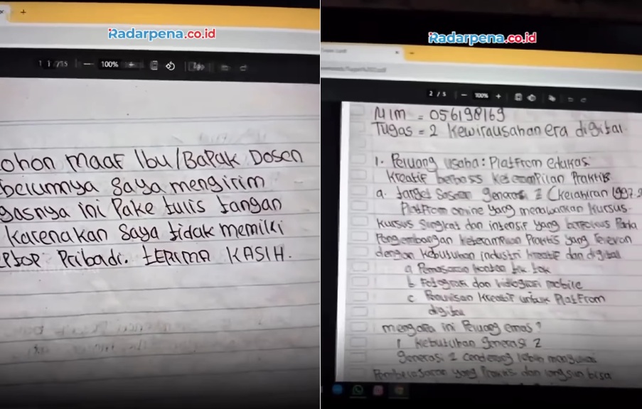 Kisah Haru Mahasiswi UT Kendari Bernama Sisilia: Menulis Tugas dengan Tangan karena Tak Punya Laptop
