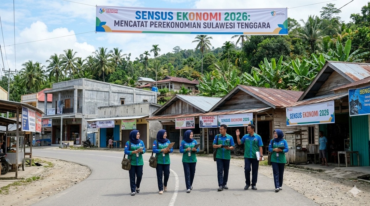 Sensus Ekonomi 2026 Dimulai, BPS Terjunkan 2.600 Petugas untuk Sisir Usaha di Sultra!