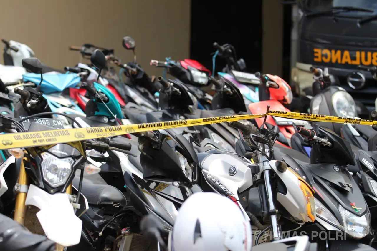 Sindikat Curanmor Dibongkar Polresta Kendari, 74 TKP dan 73 Motor Diamankan
