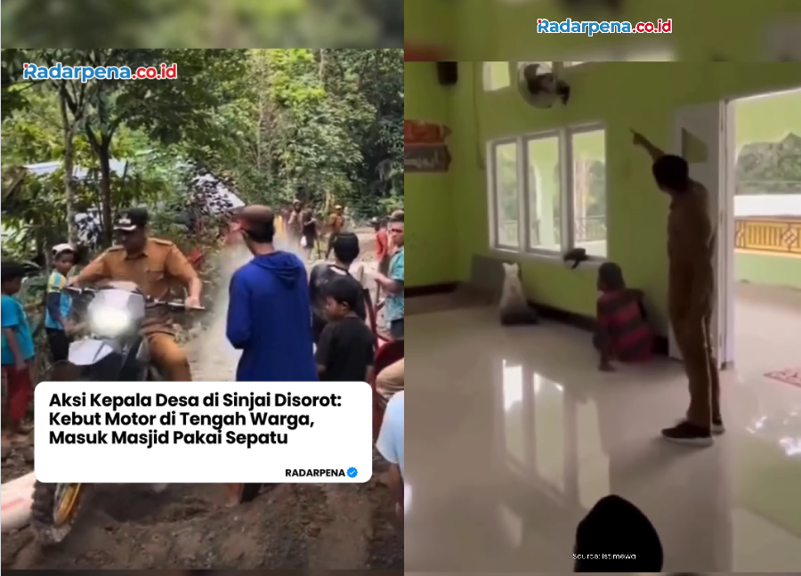 Video Viral! Kades di Sinjai Terobos Warga Kerja Bakti dan Masuk Masjid Pakai Sepatu, Netizen: Gak Ada Etika