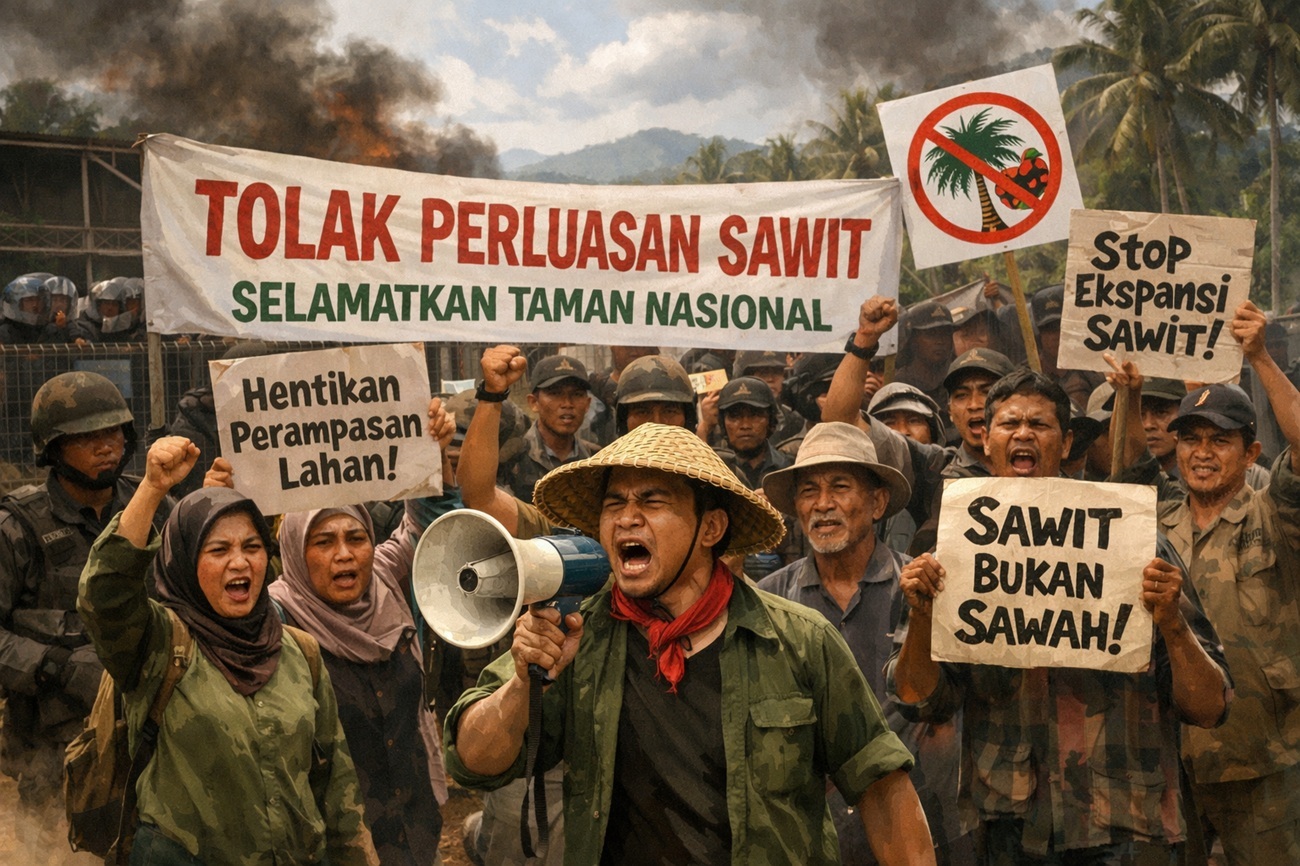 Aksi Penolakan Sawit di Taman Nasional Rawa Aopa Watumohai Berujung Ricuh