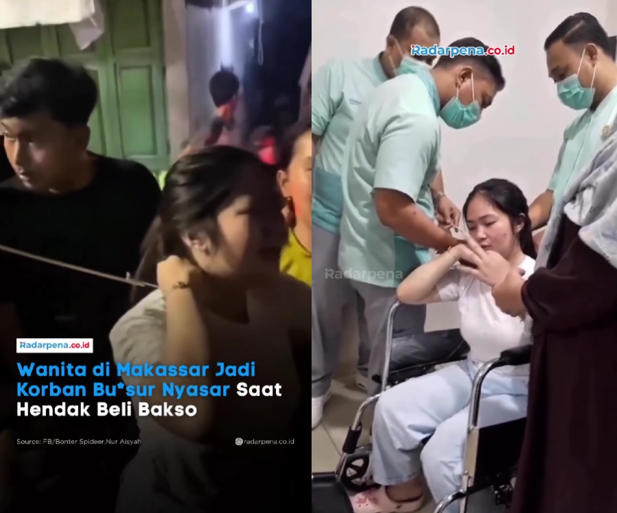 Video Mengerikan! Wanita Muda di Makassar Tertancap Anak Panah