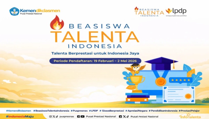 Kuliah S1 Gratis di Dalam & Luar Negeri! Beasiswa Talenta Indonesia 2026 Resmi Dibuka, Jawara Lomba Wajib Daft