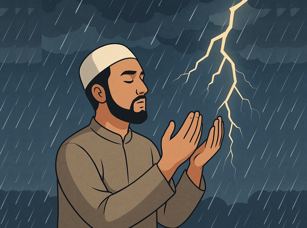 3 Doa Rasulullah SAW untuk Tenangkan Hati Saat Cuaca Ekstrem Hujan, Angin Kencang, dan Petir