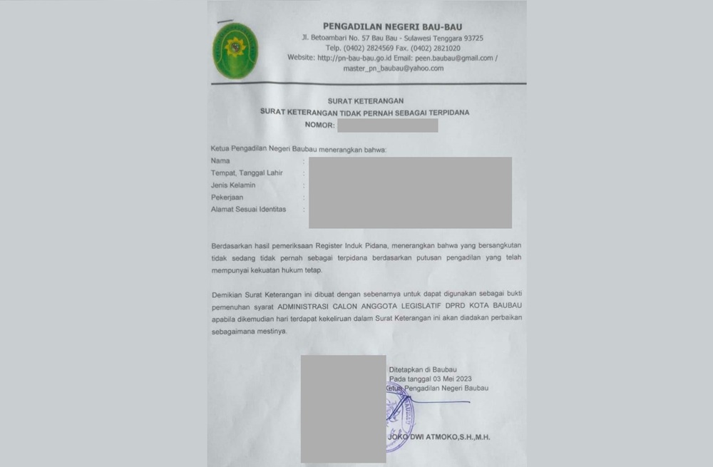Oknum Anggota DPRD Baubau Kader Partai Hanura Ternyata Eks Napi Kasus Judi, 3 Institusi Negara Diduga Lalai