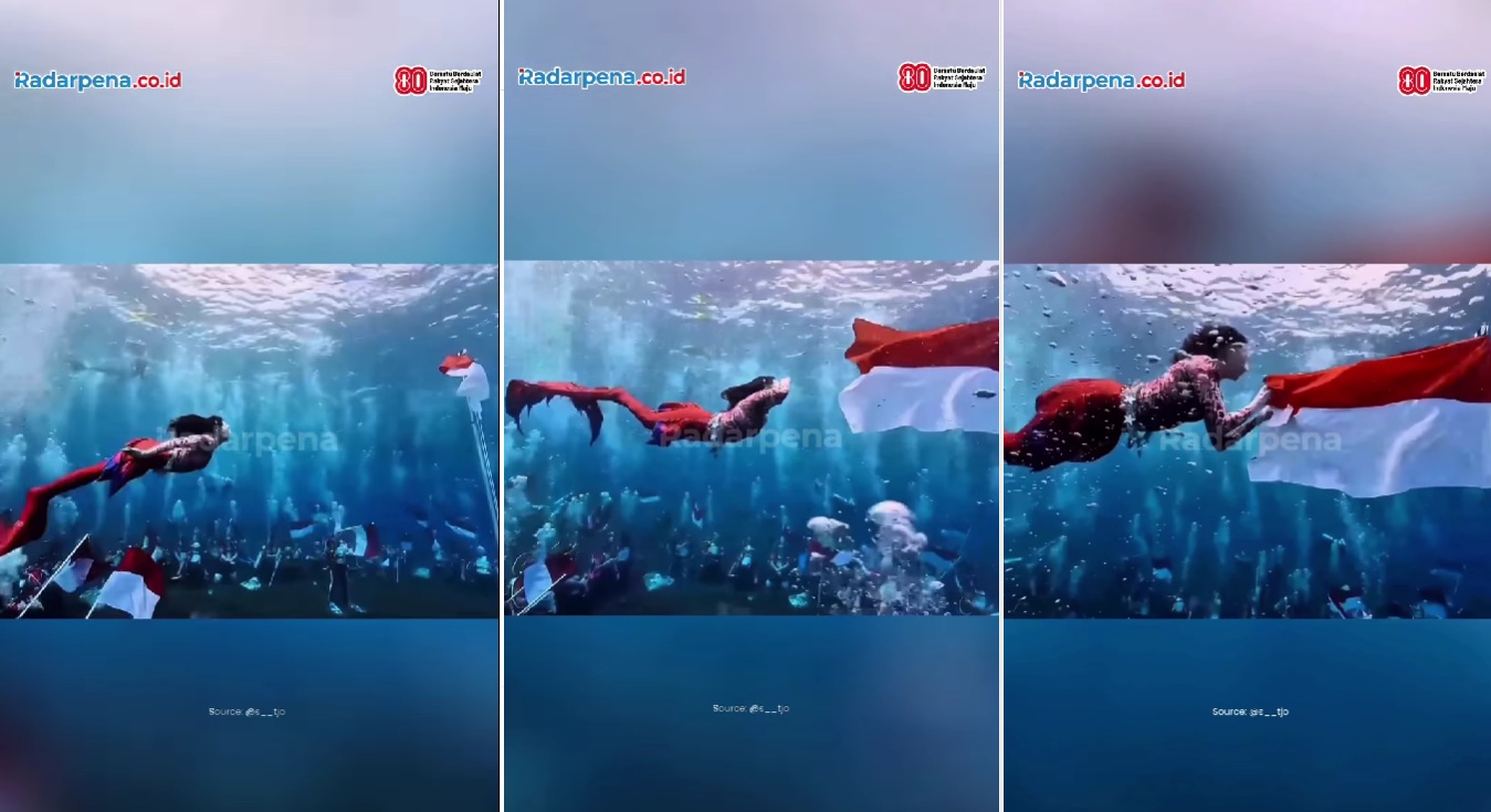 Keren! Video Gubernur Maluku Utara Sherly Tjoanda Kibarkan Merah Putih di Dasar Laut Saat HUT ke-80 RI
