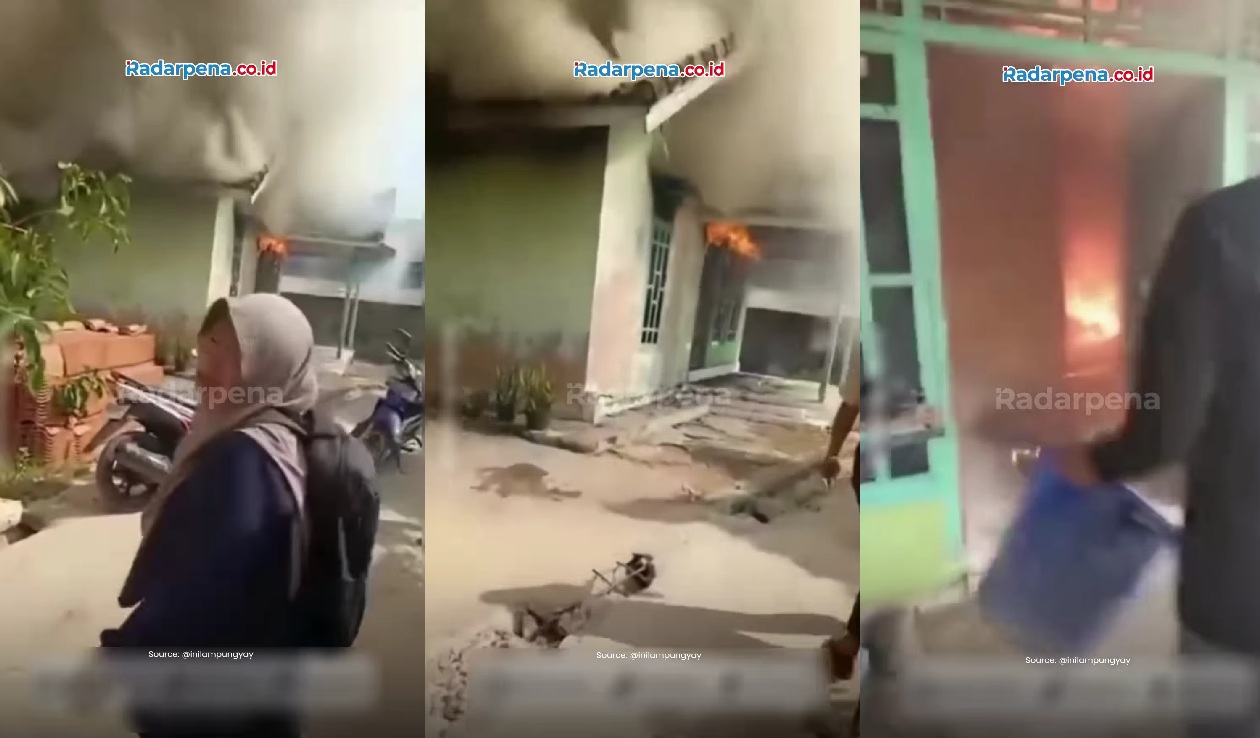Mencekam! Video Seorang Anak Terjebak Saat Kebakaran Hebat di Pesawaran, Sang Ibu Histeris