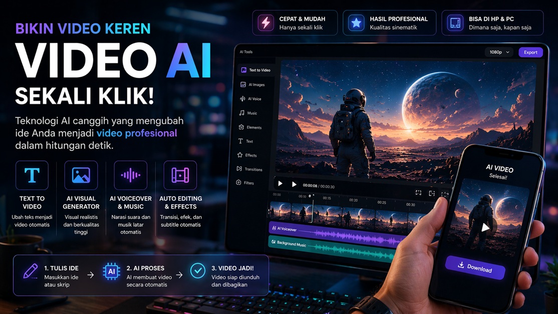 Aplikasi AI Video Maker Terbaik HP 2026: Cara Buat Video Otomatis