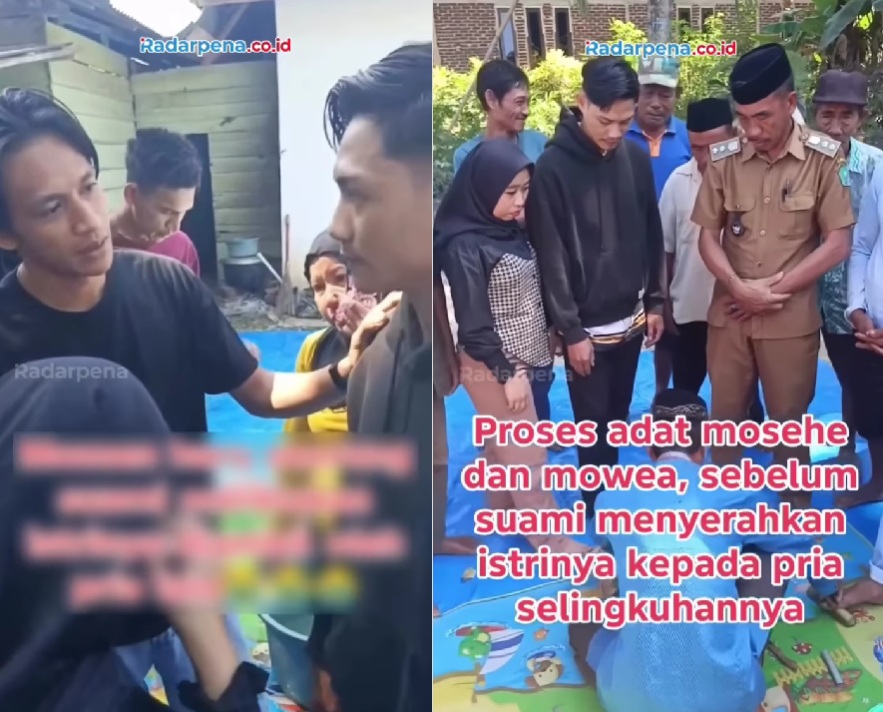 Viral Prosesi Adat Tolaki: Suami di Konawe Serahkan Istri ke Pria Selingkuhan