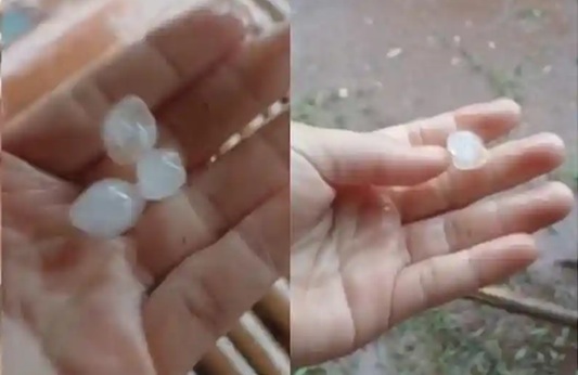 VIRAL! Detik-Detik Hujan Es Guyur Puriala Konawe