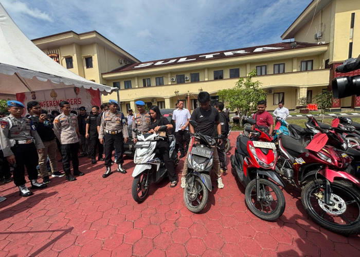 Polda Sultra Kembalikan Motor Curian ke Pemilik, Usai Bongkar Sindikat Curanmor