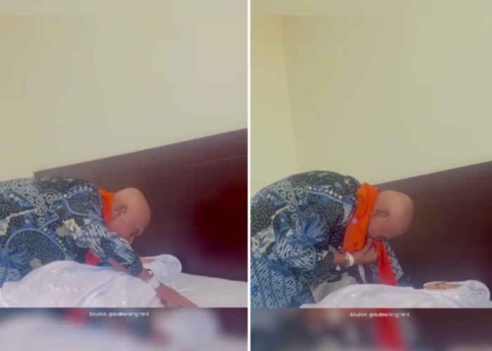  Mengharukan! Momen Suami Jamaah Haji Ridho Melepas Istri yang Wafat di Tanah Suci Viral di TikTok