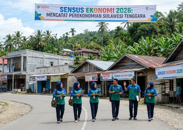 Sensus Ekonomi 2026 Dimulai, BPS Terjunkan 2.600 Petugas untuk Sisir Usaha di Sultra!