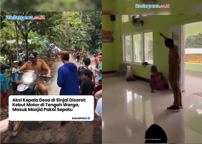 Video Viral! Kades di Sinjai Terobos Warga Kerja Bakti dan Masuk Masjid Pakai Sepatu, Netizen: Gak Ada Etika