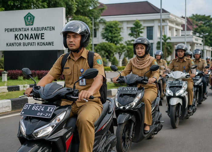 Bupati Konawe Wajibkan ASN Naik Motor Tiap Senin, Hemat BBM dan Anti Macet