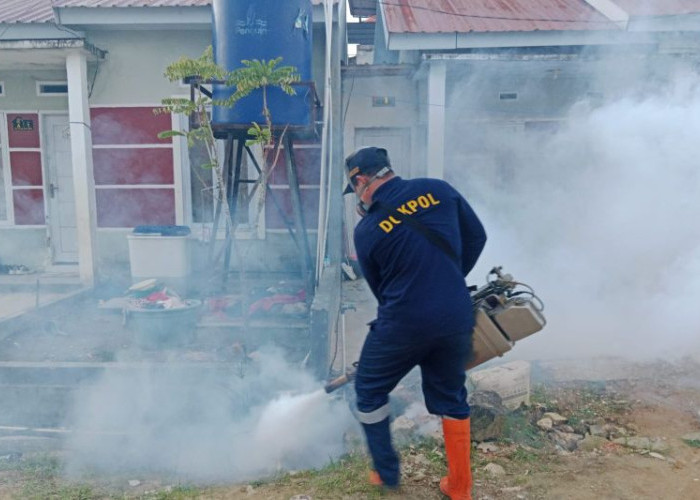 Antisipasi Teror DBD Pascabanjir, Tim Jentik Presisi Polda Sultra Lakukan Fogging Massal di Lepo-Lepo