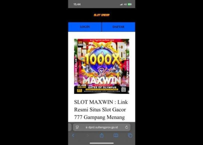 Website DPRD Sulteng Diretas, Jadi Sarana Promosi Judi Online