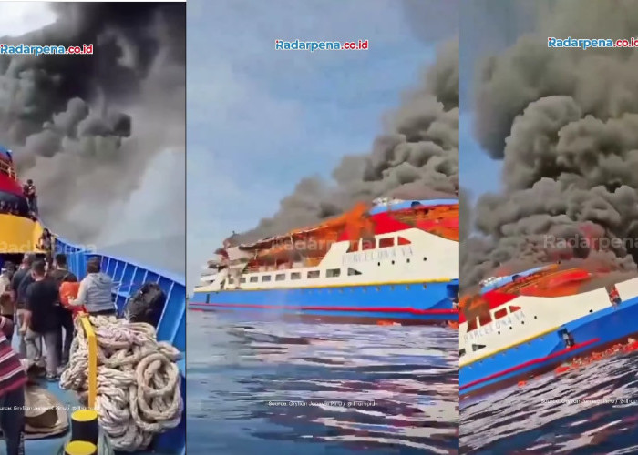 Video Mengerikan! KM Barcelona Terbakar di Perairan Talise, 280 Penumpang Selamat, 3 Tewas Termasuk Ibu Hamil
