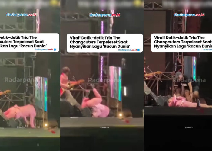 Detik-Detik Tria The Changcuters Jatuh di Panggung Konser Bandung, Respons Penonton Banjir Pujian