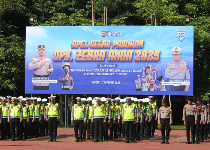 Operasi Zebra Anoa 2025 Dimulai, Ini Target 7 Pelanggaran yang Disasar Polda Sultra