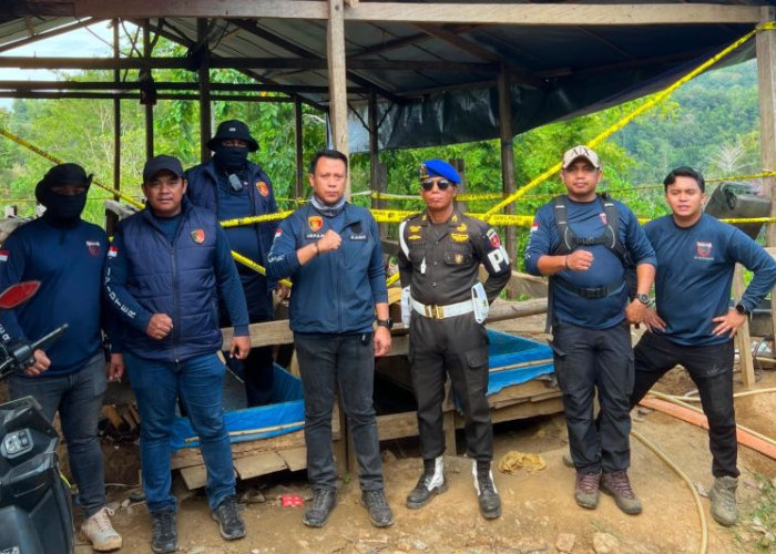 Polisi Bongkar Tambang Emas Ilegal di Bombana, 7 Warga Diamankan