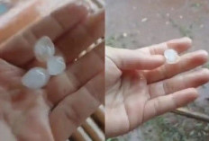 VIRAL! Detik-Detik Hujan Es Guyur Puriala Konawe